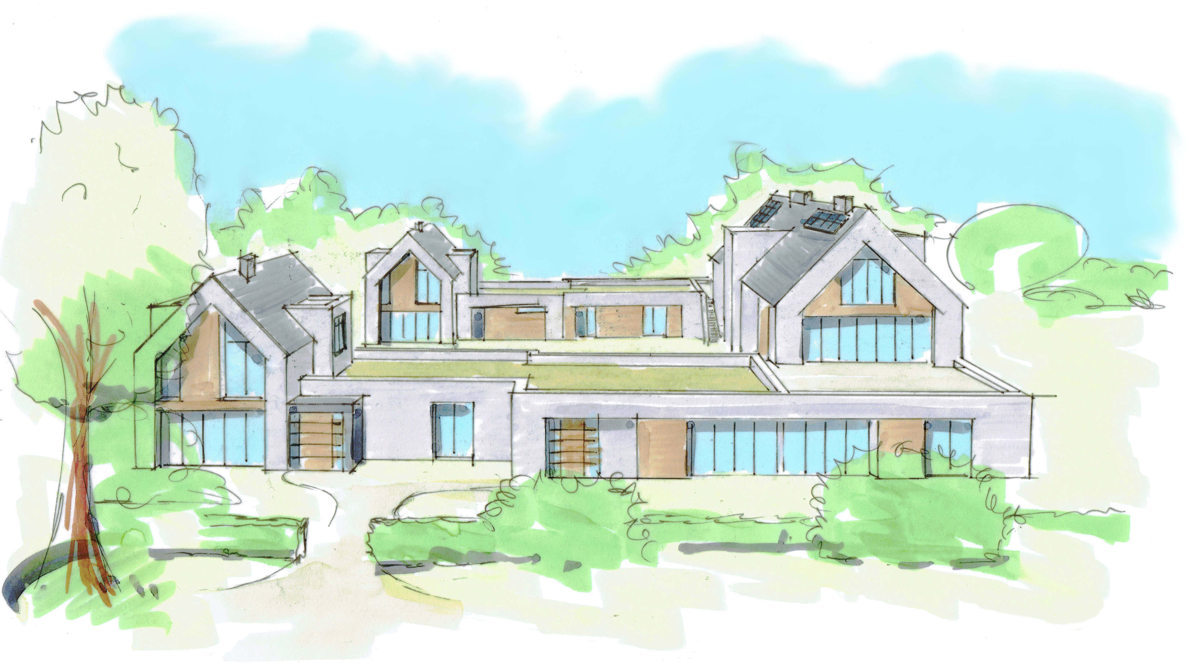 Wonen In Een Eigentijds Landhuis Samen Bouwen 55+ Senioren Levensloopbestendig Modern ©Tijmen Bos Architecten