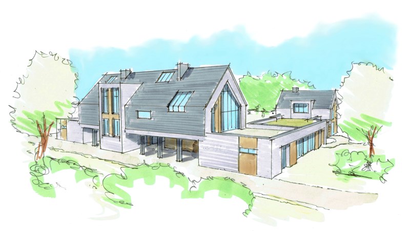 Wonen In Een Eigentijds Landhuis Samen Bouwen 55+ Senioren Levensloopbestendig Groot Dakterras ©Tijmen Bos Architecten
