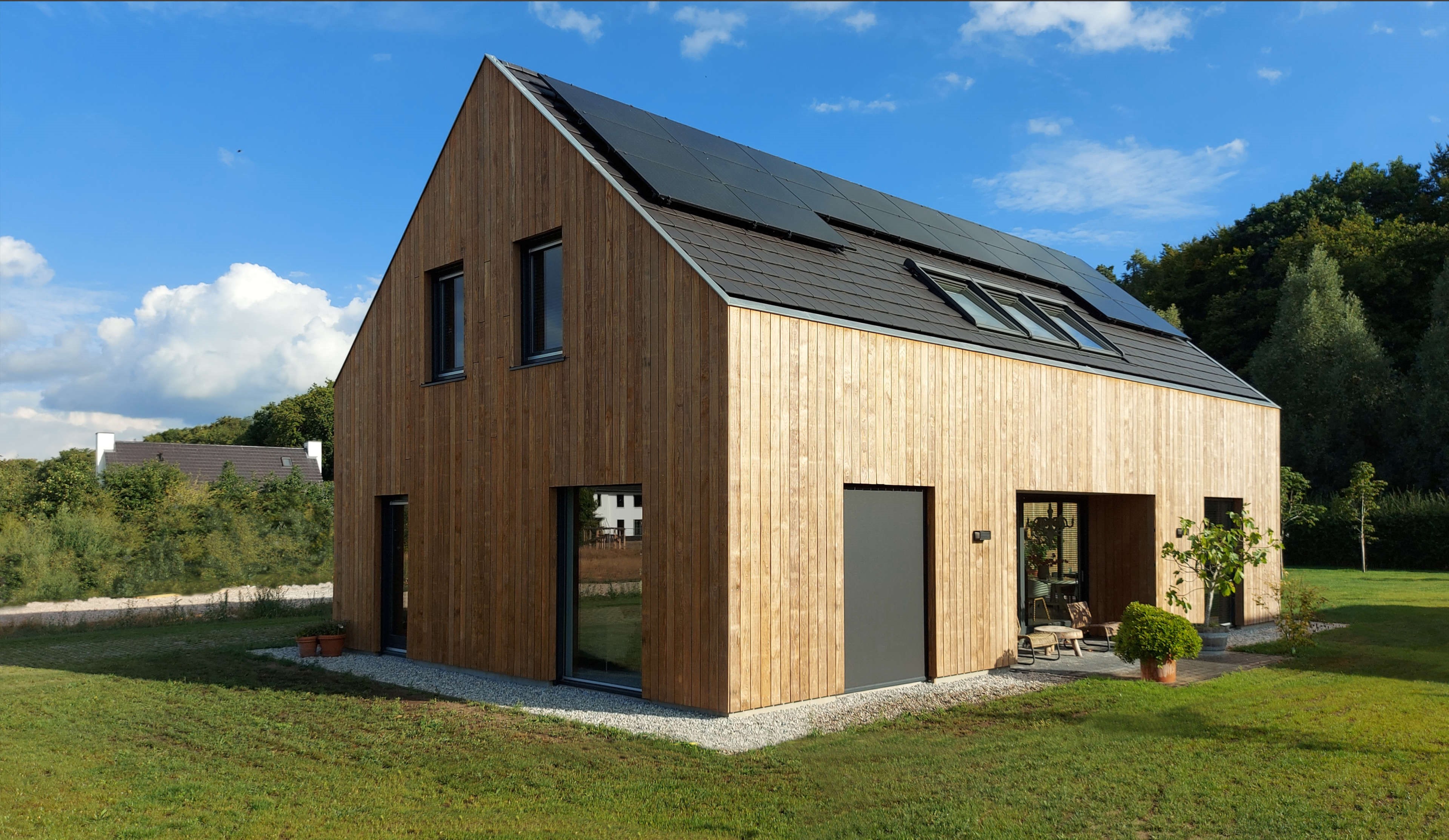 Modern Woonhuis Hout Strak Klassiek Minimalistisch Verholen Goot Screen©Tijmen Bos Architecten