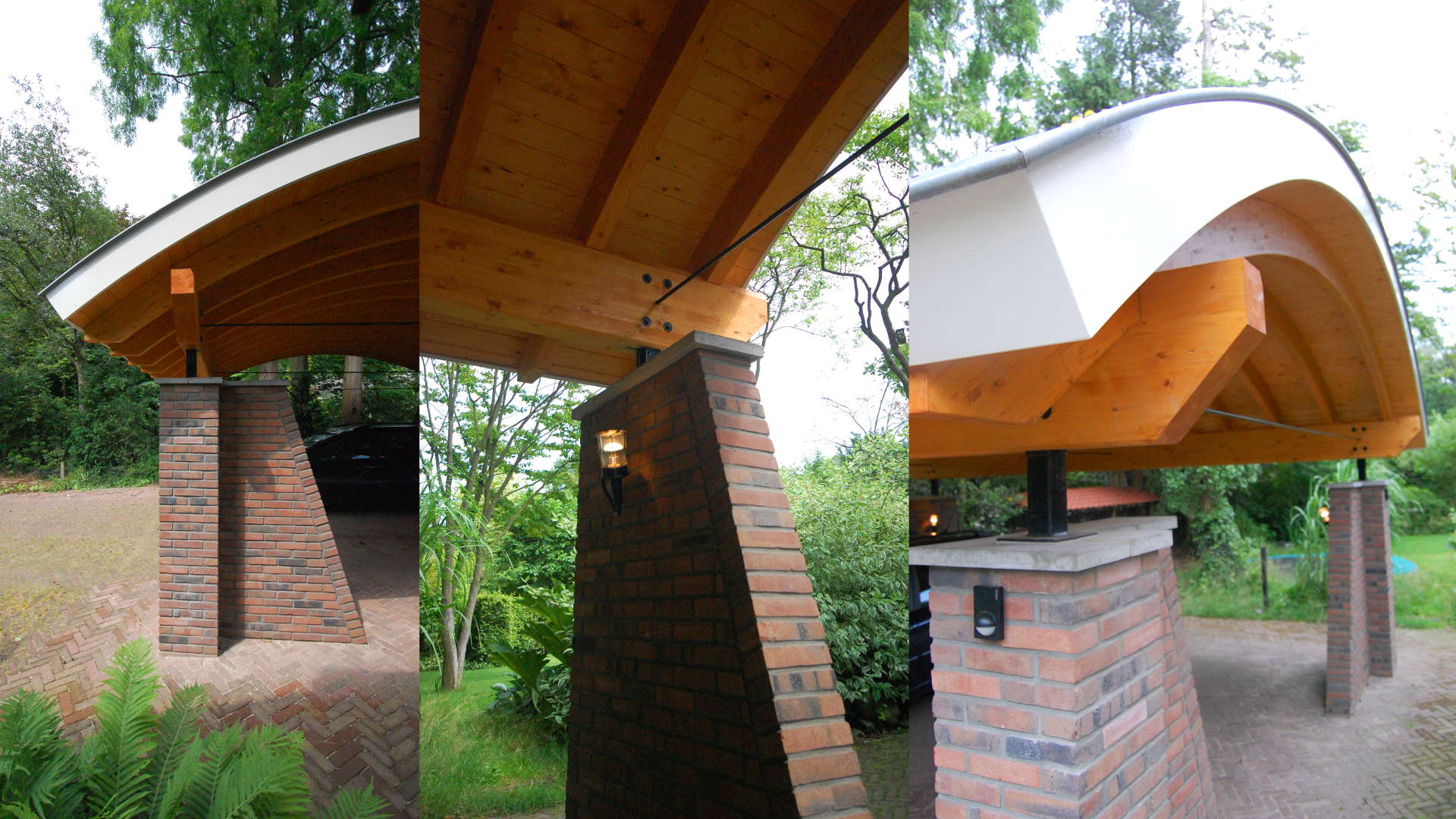 Details Dakrand Zink Kraal Carport Metselwerk Penanten Rond Dak Begroeid Dak Gelamineerd Hout Architectuur Ontwerp Deventer ©Tijmen Bos Architecten