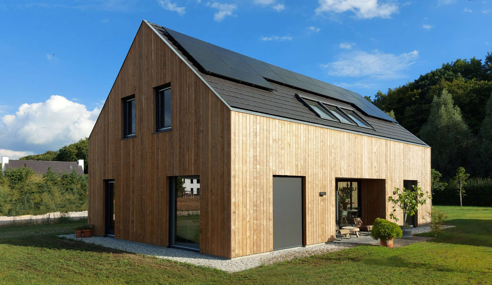 Modern Woonhuis Hout Strak Klassiek Minimalistisch Verholen Goot Screen©Tijmen Bos Architecten