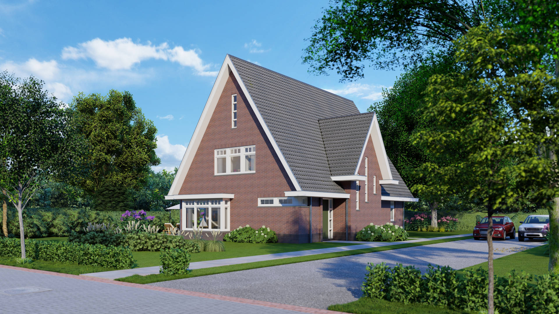 Woonhuis Nieuwbouw Jaren 30 Dakgoot Glas In Lood ©Tijmen Bos Architecten