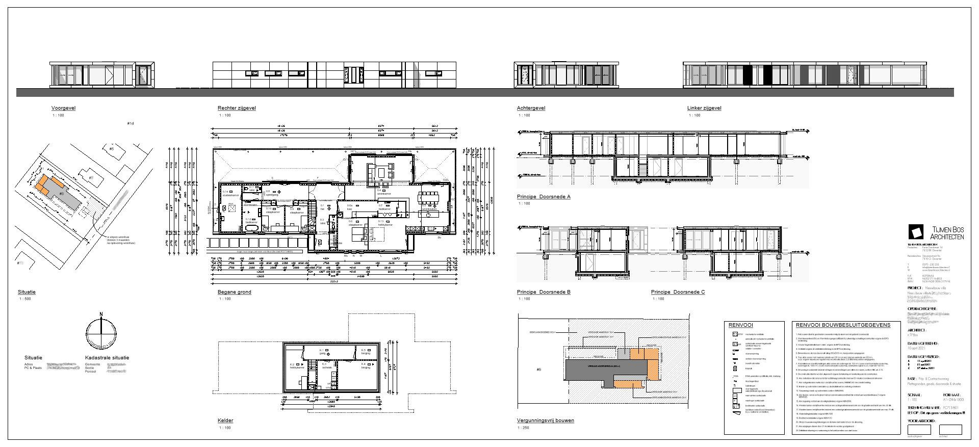 Voorbeeld Bouwaanvraag 01 ©Tijmen Bos Architecten