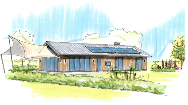 Schuurwoning Modern Hout Compact Architectuur Comfort Uitzicht ©Tijmen Bos Architecten