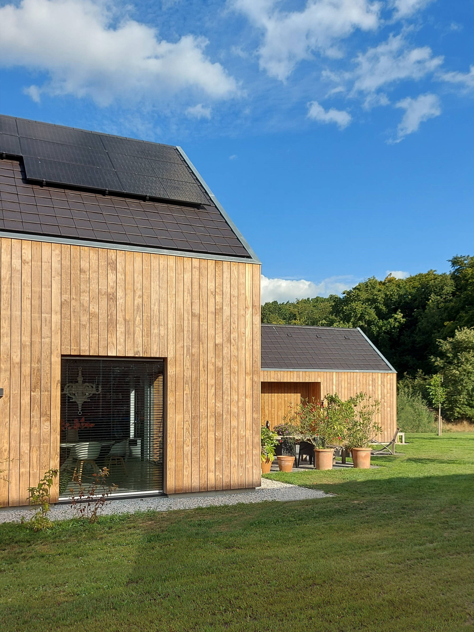 Modern Woonhuis Hout Strak Klassiek Minimalistisch Verholen Goot Screen©Tijmen Bos Architecten